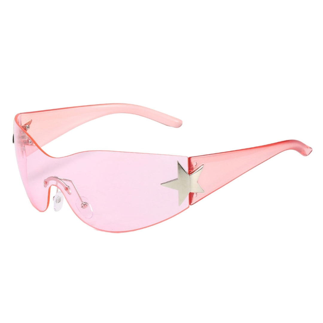 CYBER STAR Sunglasses – Trendy Shield Frames with Star Accent