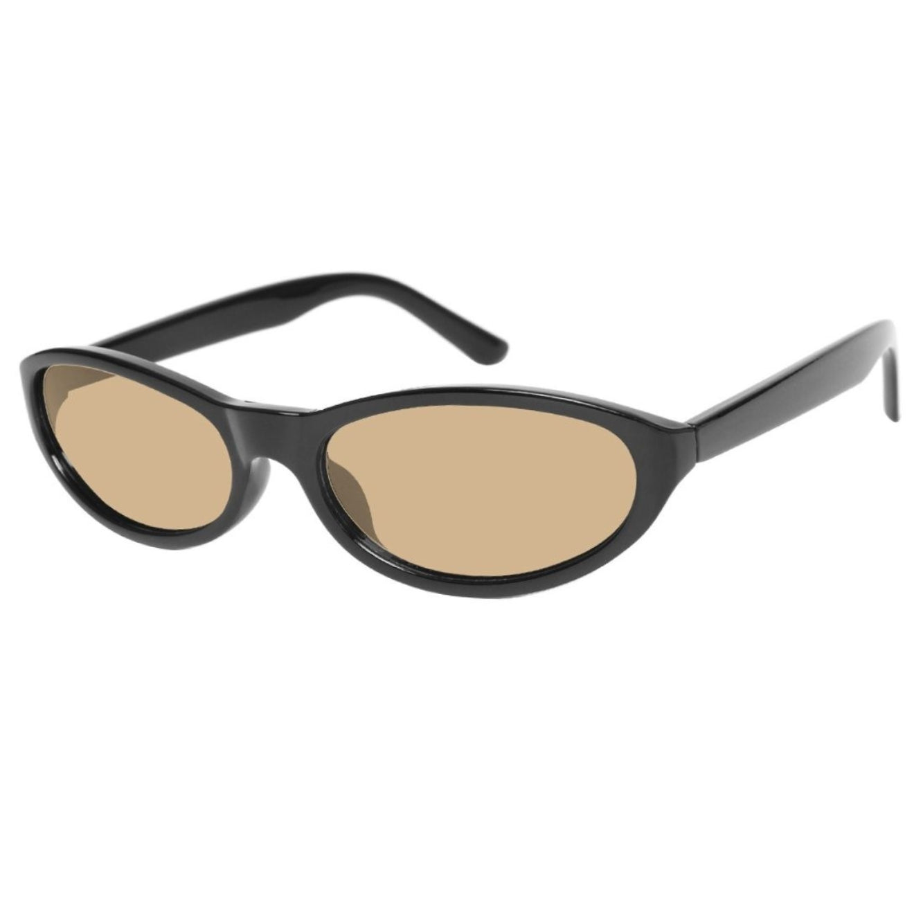 Black sunglasses with brown lenses