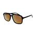 Black frame sunglasses with 100% UV protection gold lenses