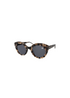 Sunglasses with tortoiseshell frame and dark lenses 