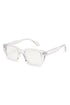 A modern square frame with subtle silver accents that elevate your everyday look.