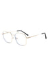 Oversized square frame in clear, blending modern style with functionality.