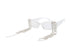 Clear cat-eye sunglasses with a rhinestone