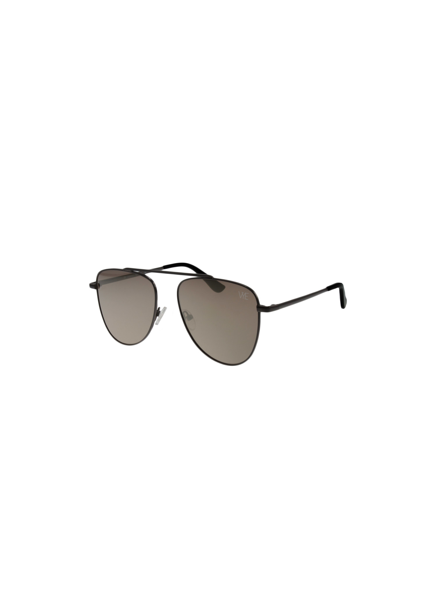 INSTINCT sunglasses featuring bronze pearl mirrored lenses and gunmetal stainless steel frame with 100% UV protection.
