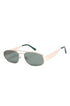 Sunglasses with gold frame and green lenses