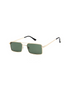 Gold-framed sunglasses with green lenses 