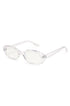 A clean round clear blue light frame