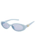 Baby blue sunglasses with gold bow