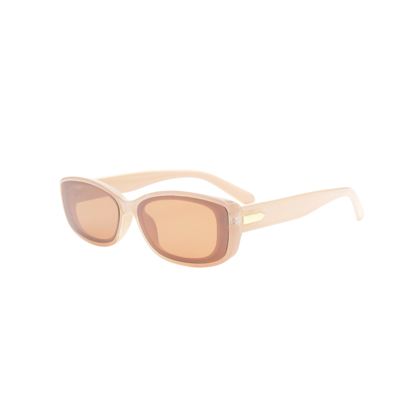 Brown sunglasses with gold details 