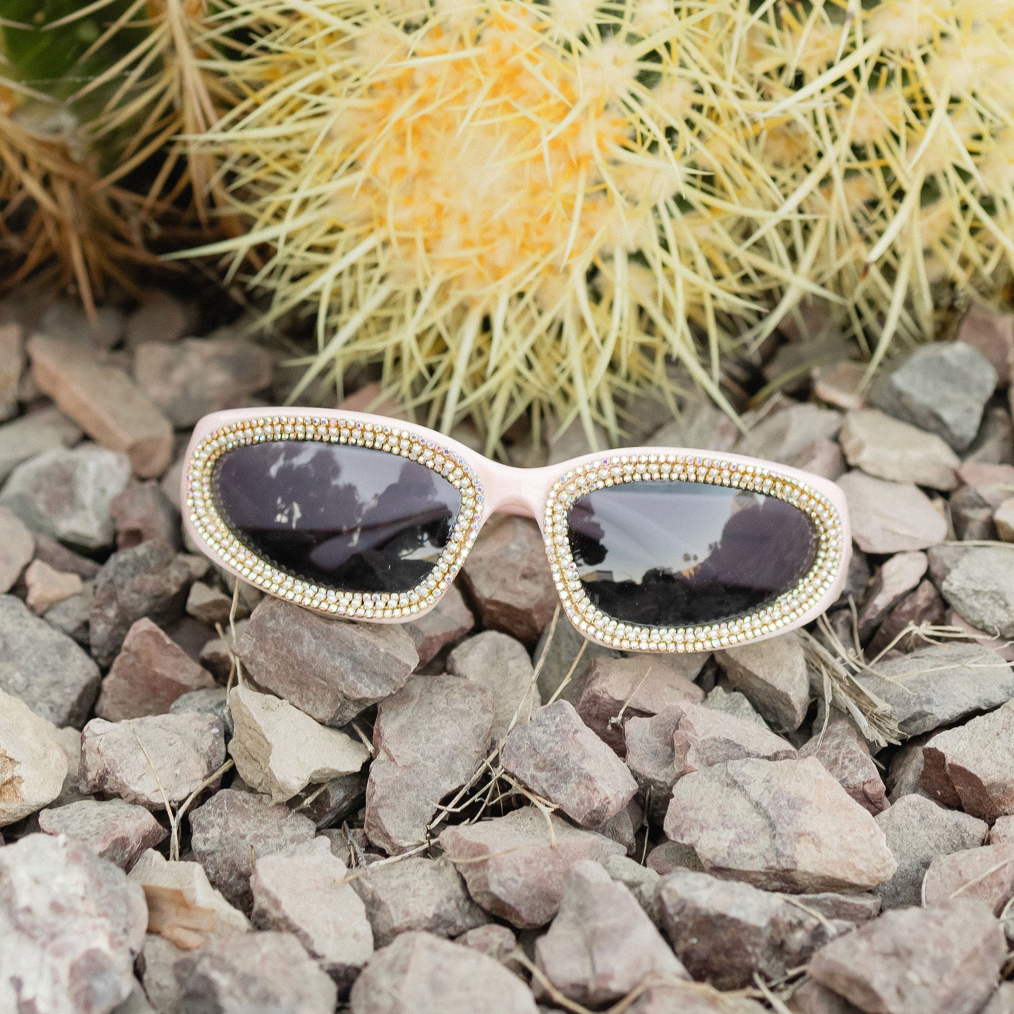 estival Fashion Sunglasses EMILY – Oval Rhinestone Frames with UV Protection