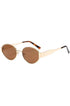 PLACES TO BE Sunglasses, stylish round frame with polycarbonate and copper, full UV protection