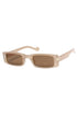 Beige sunglasses with brown lenses