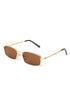Gold-framed sunglasses with brown lenses
