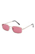 Metal Sunglasses with pink lenses and gold frame 
